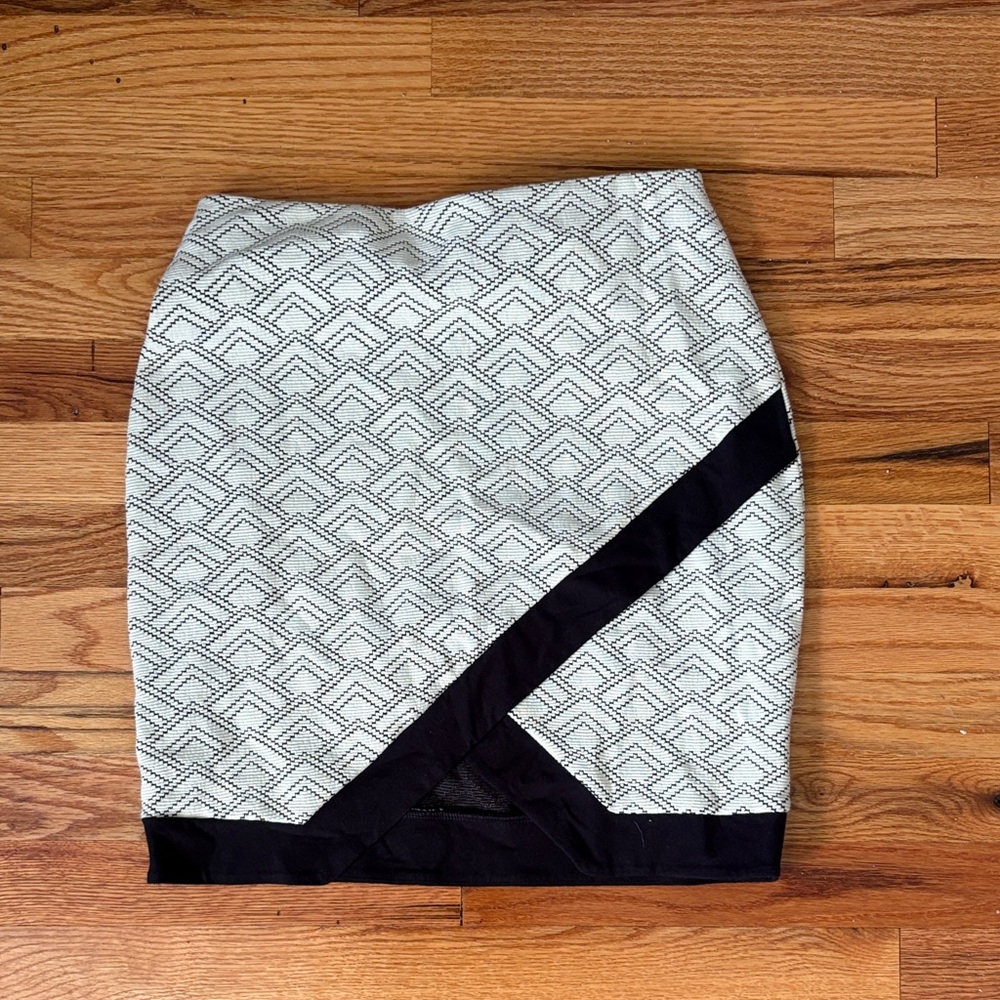 Express Black and Gray Mini Skirt